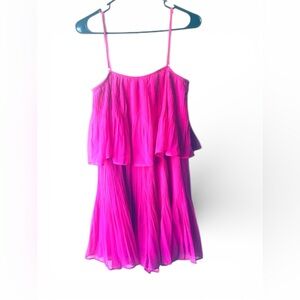 COPY - Pink Pleated Jumpsuit with Ruffled Overlay